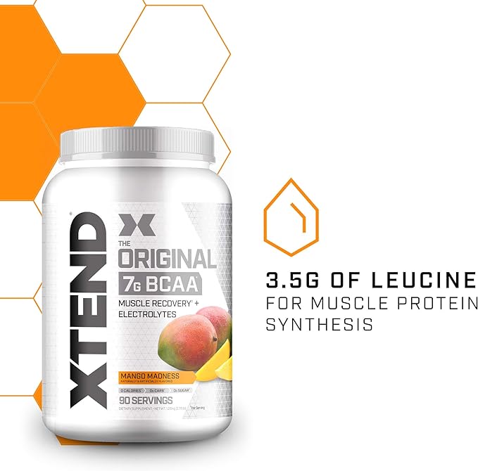 Scivation xtend is packed with 7 grams of BCAAs, 2.5 grams of L-Glutamine, and 0.555 grams of Citrulline