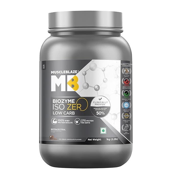 Muscle Blaze Biozyme Iso-Zero Powder  Low Carb